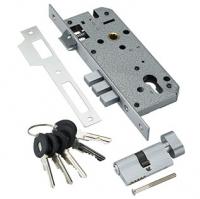 Замок врезной с секретным двухрядным цилиндром LOCK 4585 5-60B D CHROME  ключ-вертушка