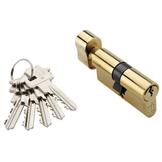 Механизм цилиндровый ключ-ключ CYL 5-60 KEY GOLD
