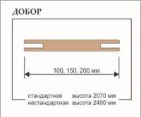 Планка доборная №2/2 100х10х2070 мм; fl